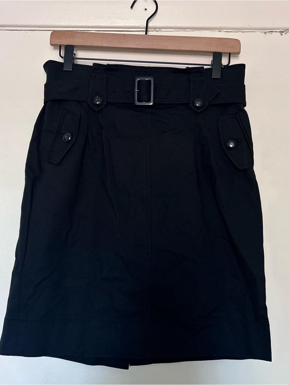 Ann Taylor Black Belted Skirt